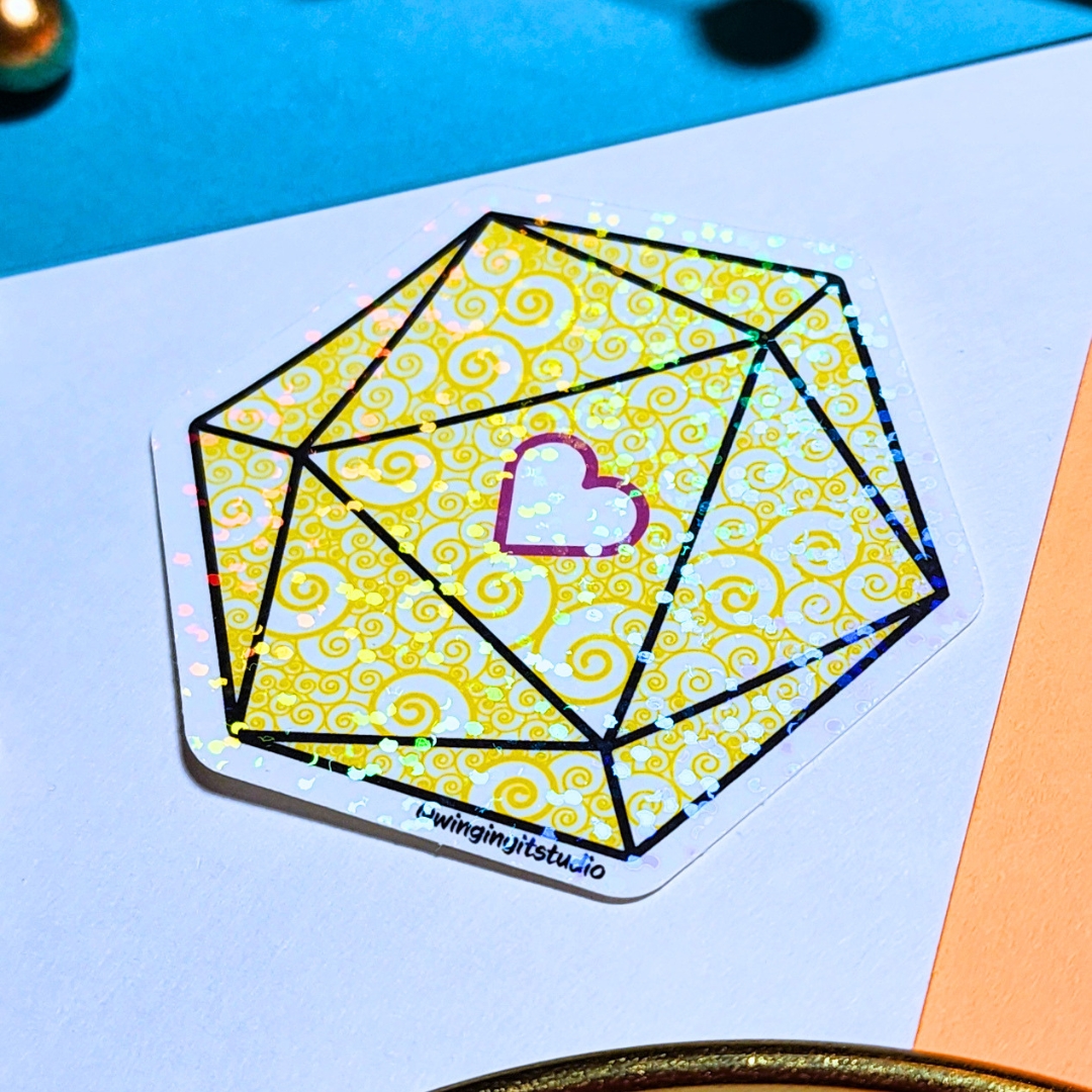Intersex Sticker, D20 Sticker, LGBTQIA+ Sticker, DND, Pride Sticker picture