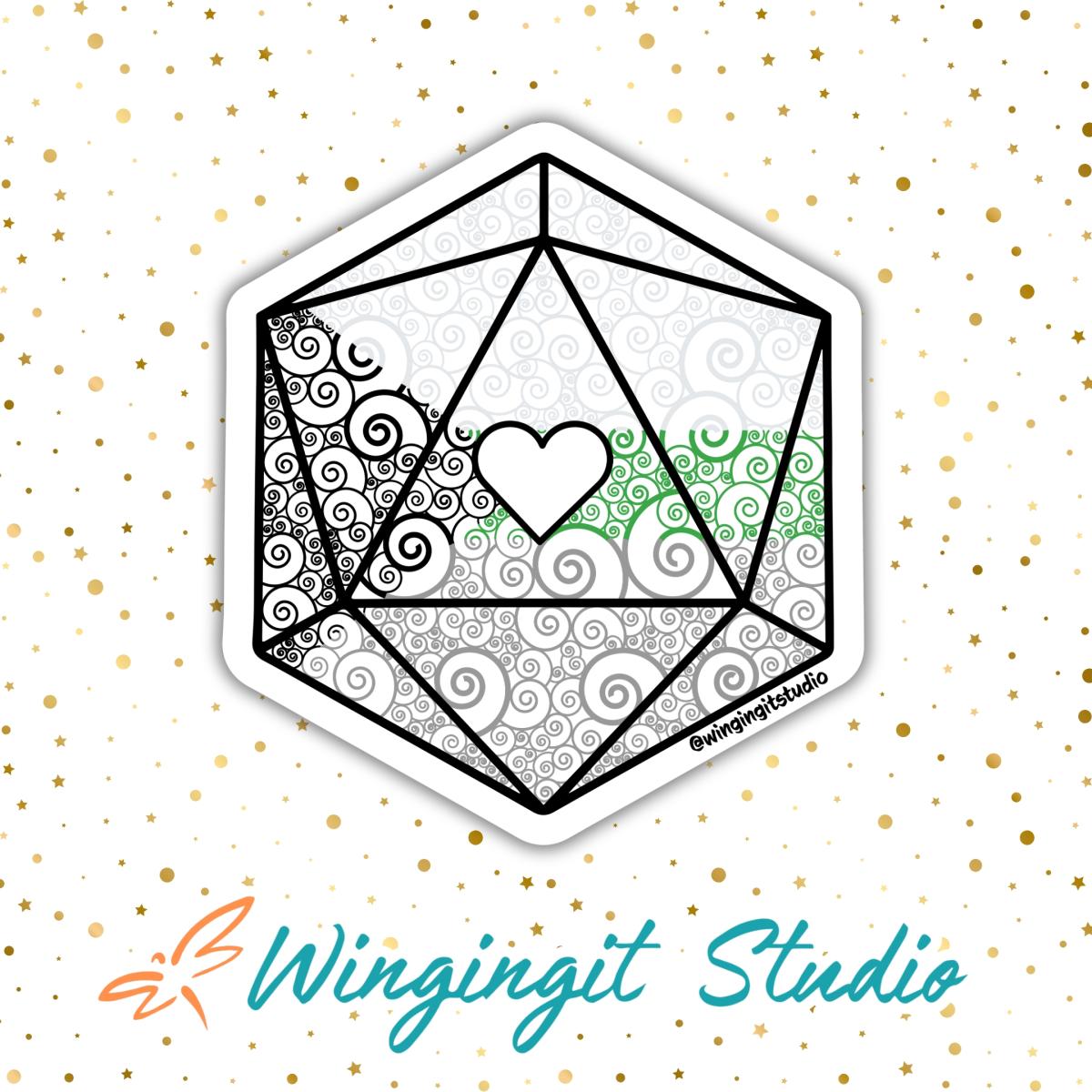 Demiromantic Sticker, D20 Sticker, LGBTQIA+ Sticker, DND, Pride Sticker picture