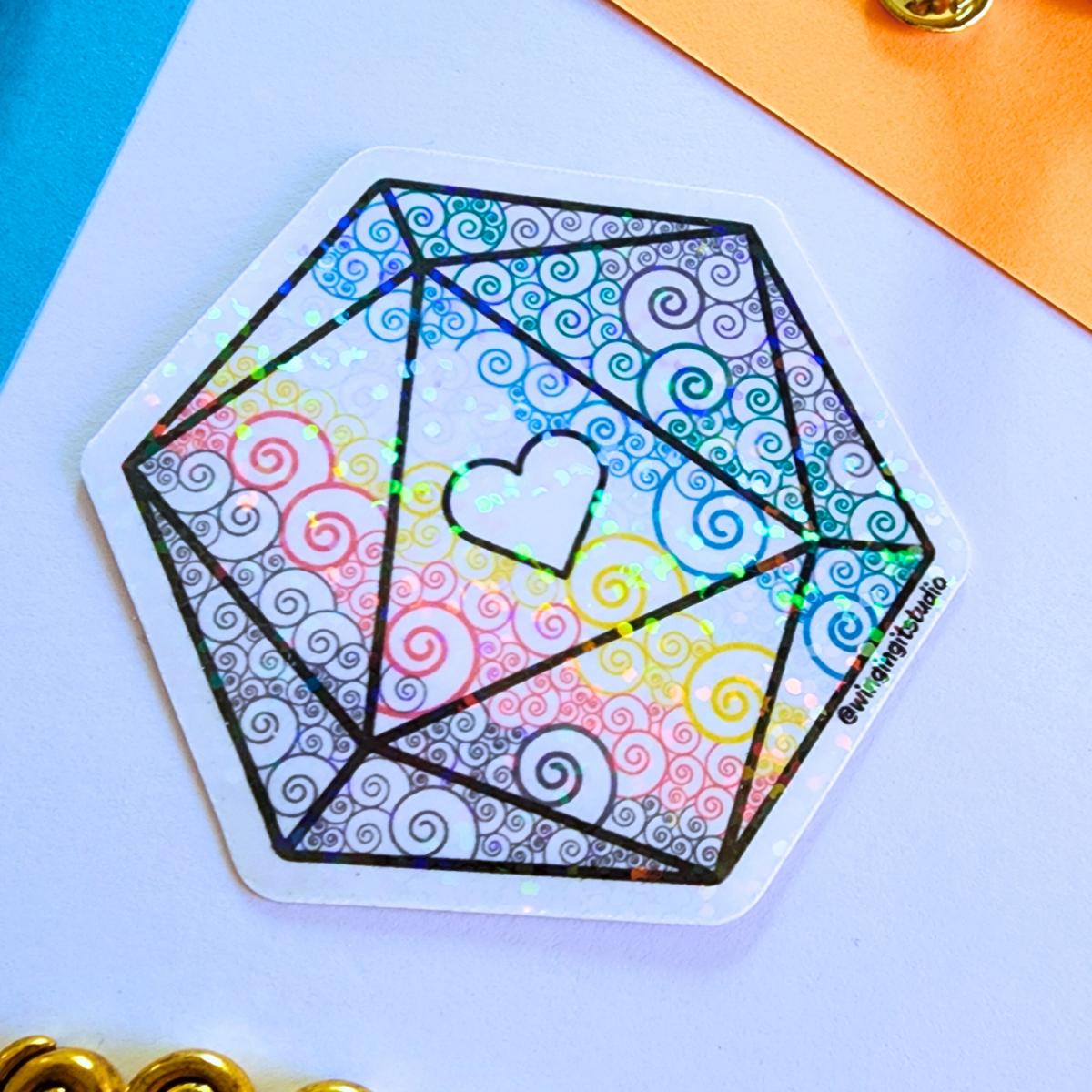 Disability Sticker, D20 Sticker, LGBTQIA+ Sticker, DND, Pride Sticker picture