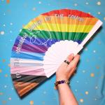 Rainbow Sheep - Foldable Hand Fan