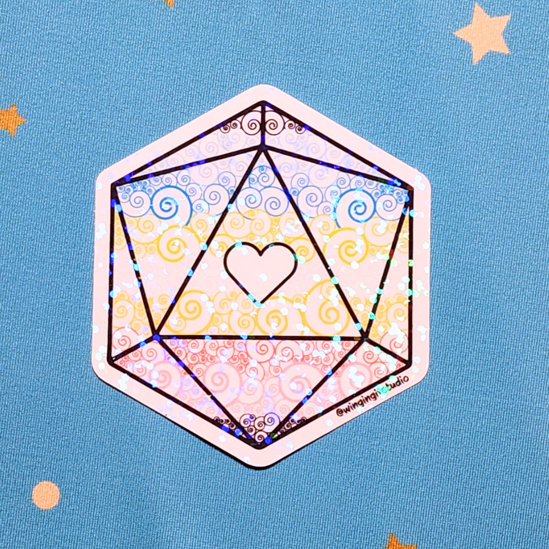 Queer Sticker, D20 Sticker, LGBTQIA+ Sticker, DND, Pride Sticker picture