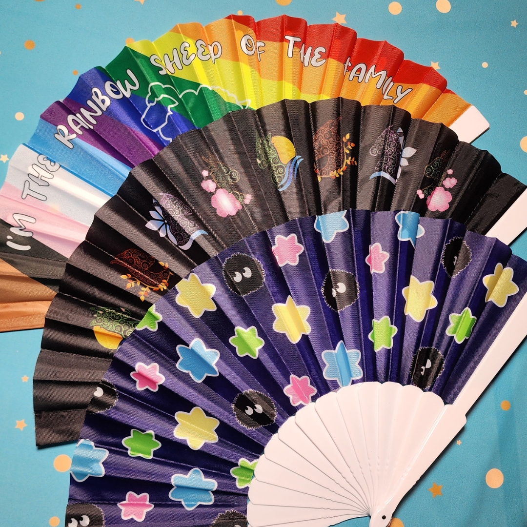 Rainbow Sheep - Foldable Hand Fan picture