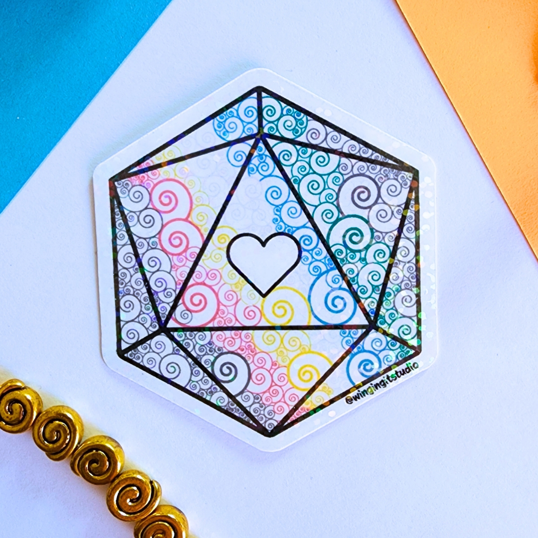 Disability Sticker, D20 Sticker, LGBTQIA+ Sticker, DND, Pride Sticker picture