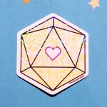 Intersex Sticker, D20 Sticker, LGBTQIA+ Sticker, DND, Pride Sticker