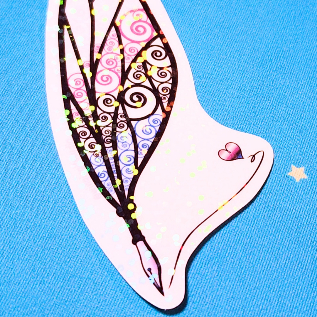 Genderfluid Sticker, LGBTQIA+ Sticker, Pride Sticker, Fantasy, Writing, Journaling & Book Lover picture