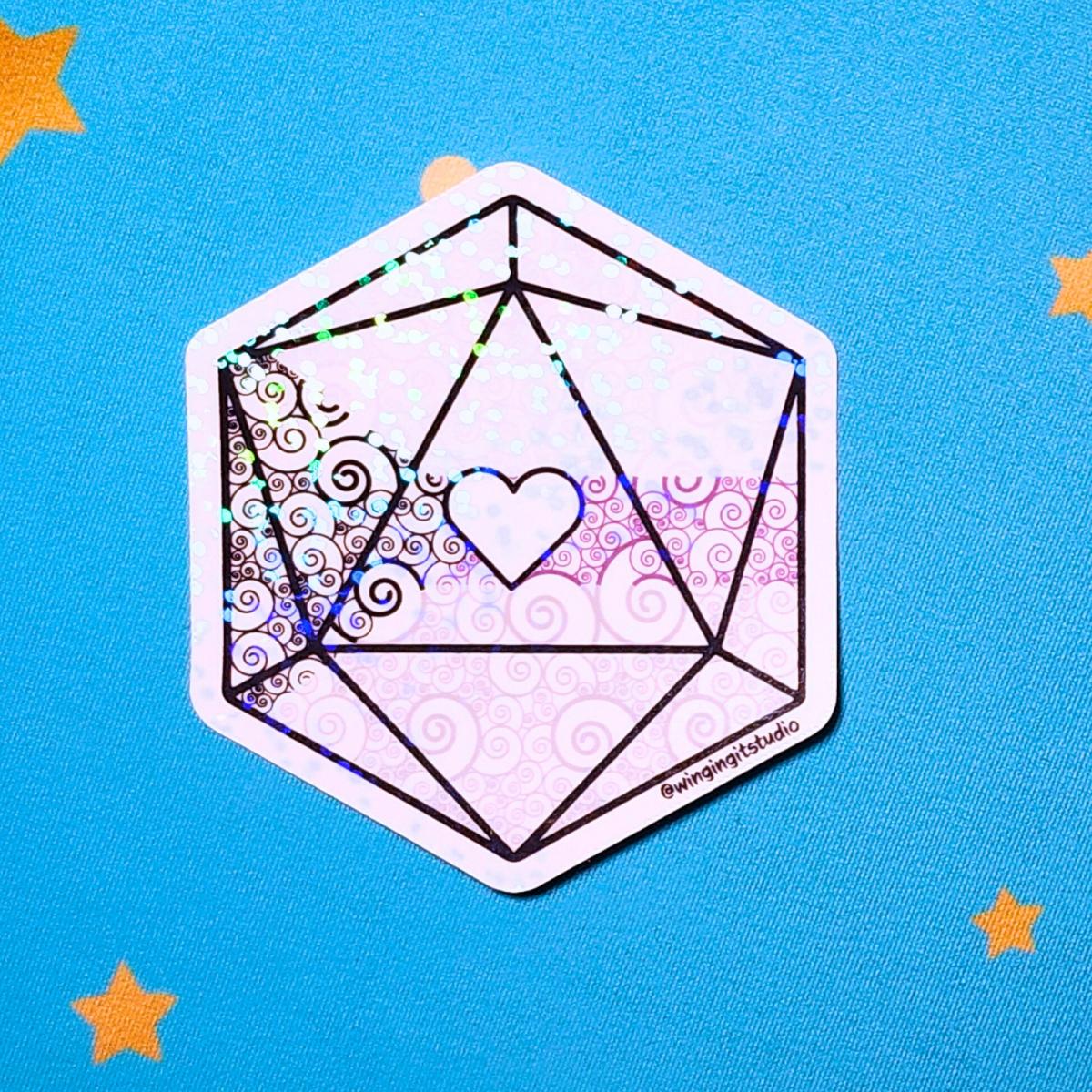 Demisexual Sticker, D20 Sticker, LGBTQIA+ Sticker, DND, Pride Sticker picture