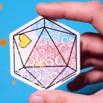 Polyamory Sticker, D20 Sticker, LGBTQIA+ Sticker, DND, Pride Sticker