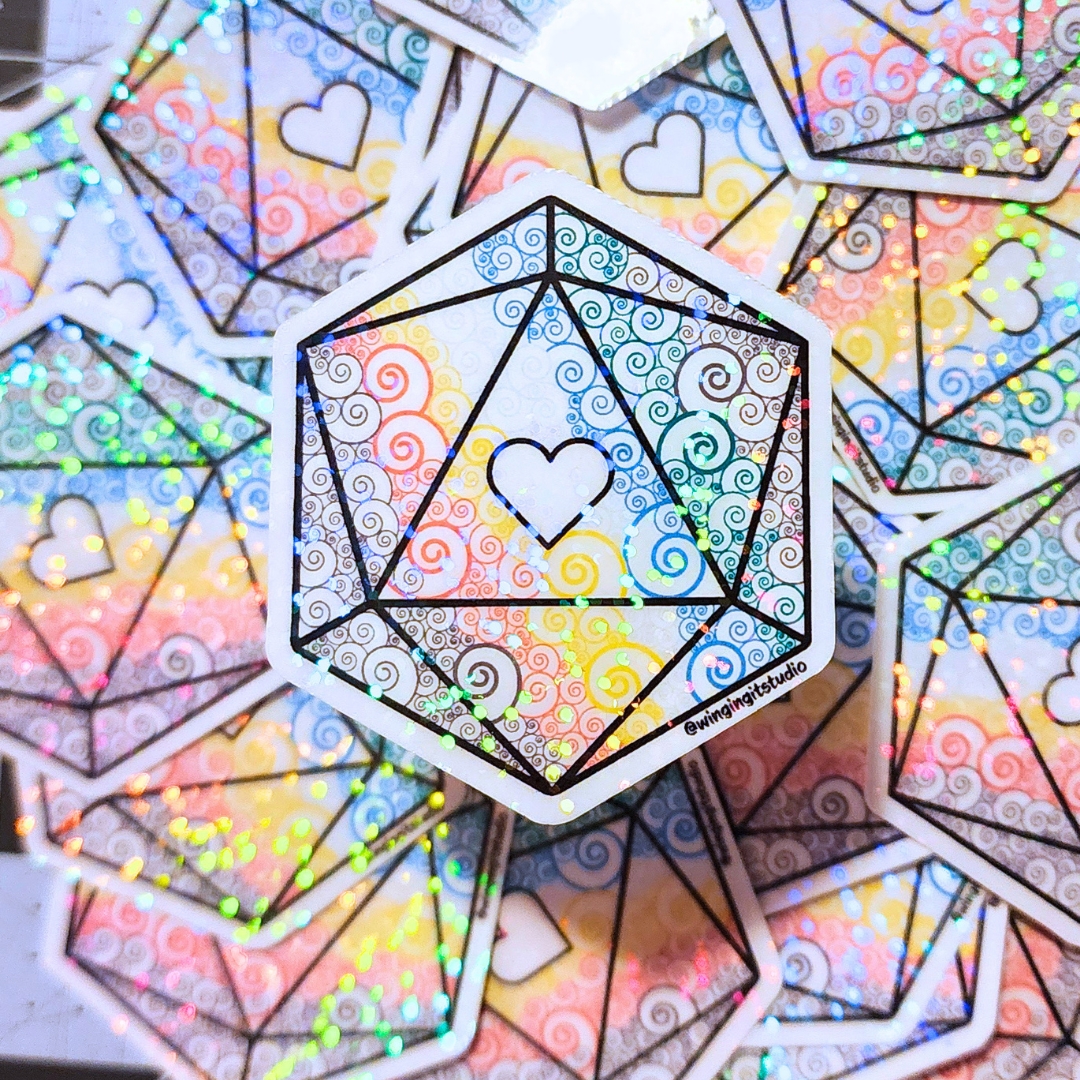 Disability Sticker, D20 Sticker, LGBTQIA+ Sticker, DND, Pride Sticker picture