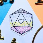Asexual Sticker (2026), Designed by AceinGrace, D20 Sticker, LGBTQIA+ Sticker, DND, Pride Sticker