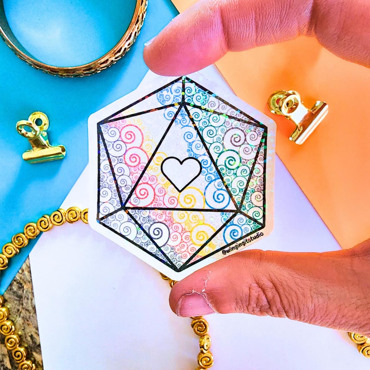 Disability Sticker, D20 Sticker, LGBTQIA+ Sticker, DND, Pride Sticker picture