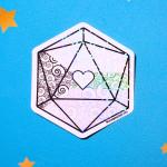 Demiromantic Sticker, D20 Sticker, LGBTQIA+ Sticker, DND, Pride Sticker