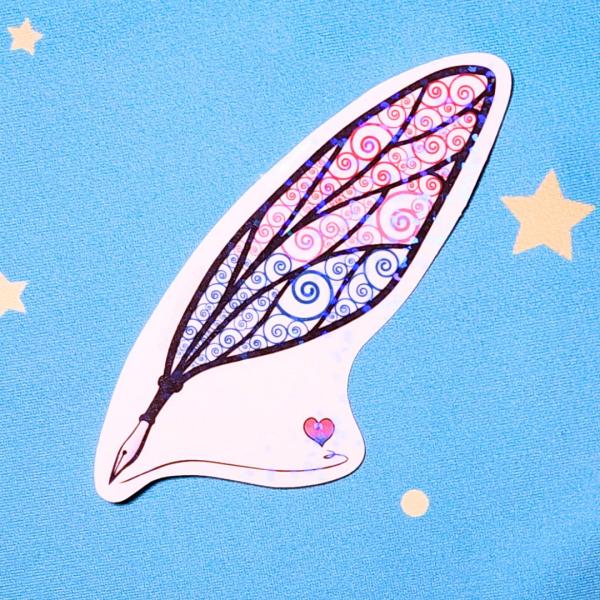 Bisexual Sticker, LGBTQIA+ Sticker, Pride Sticker, Fantasy, Writing, Journaling & Book Lover