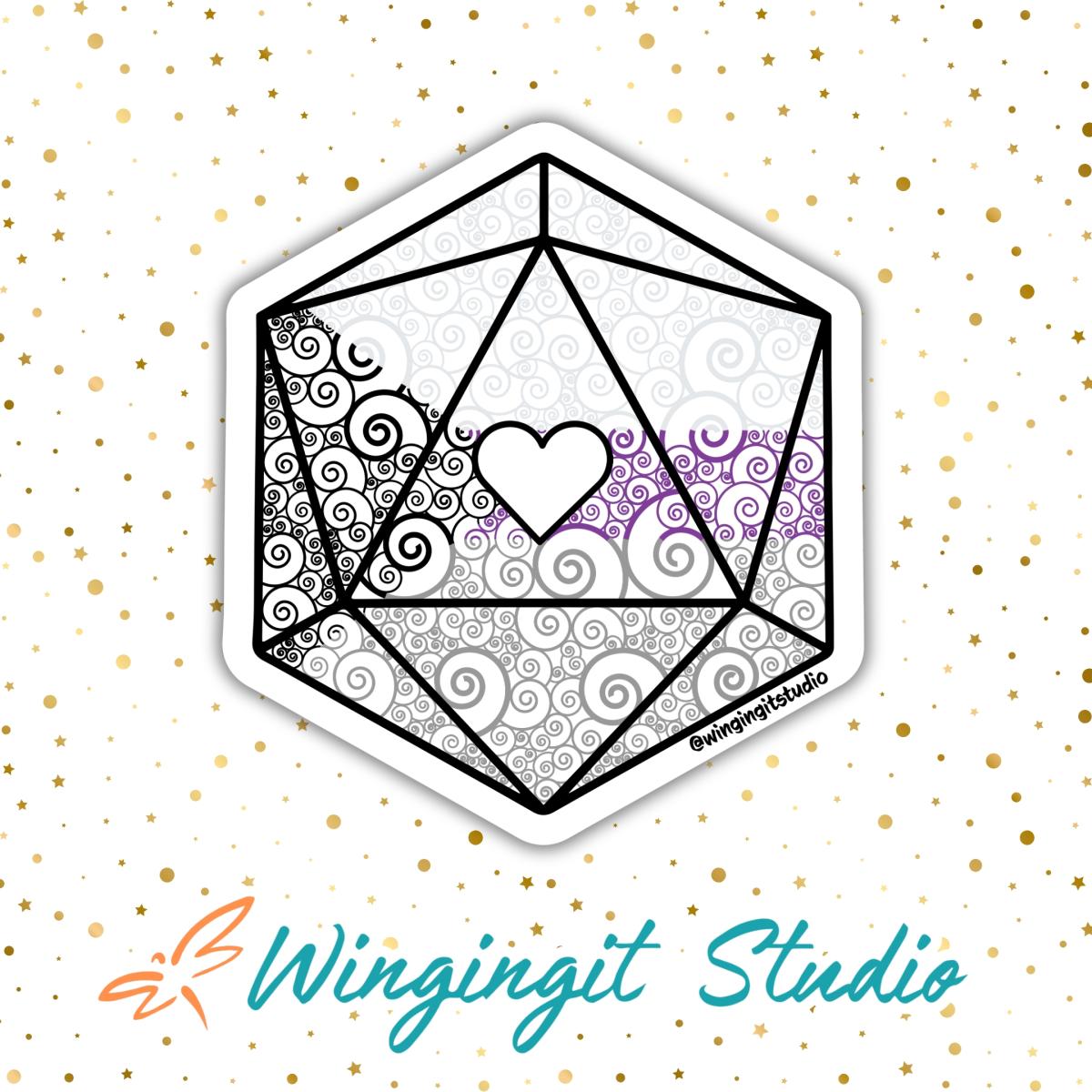 Demisexual Sticker, D20 Sticker, LGBTQIA+ Sticker, DND, Pride Sticker picture
