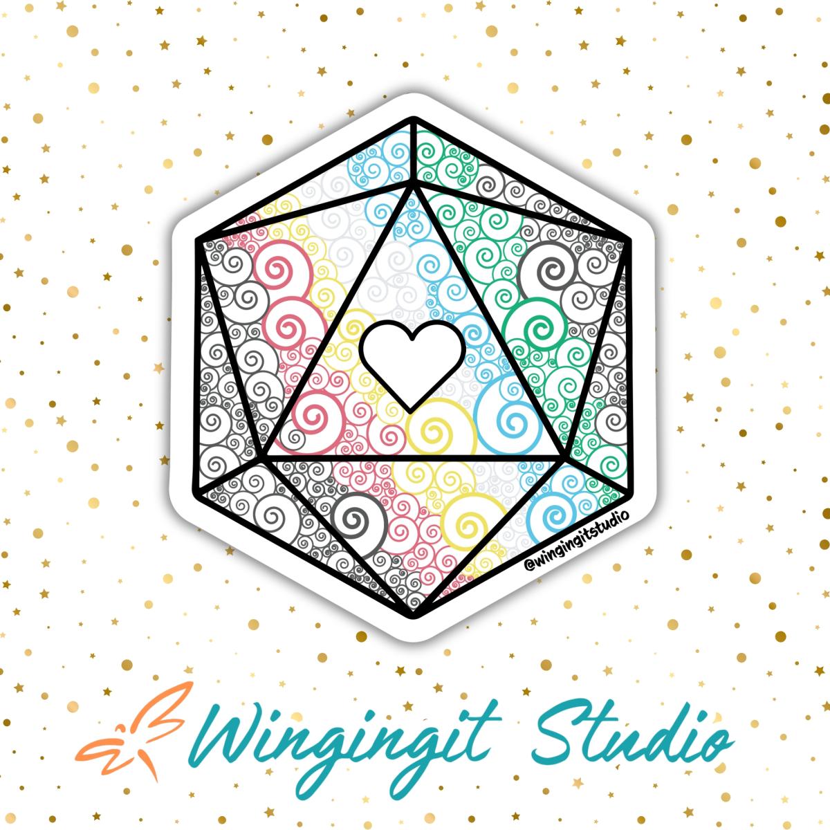 Disability Sticker, D20 Sticker, LGBTQIA+ Sticker, DND, Pride Sticker picture