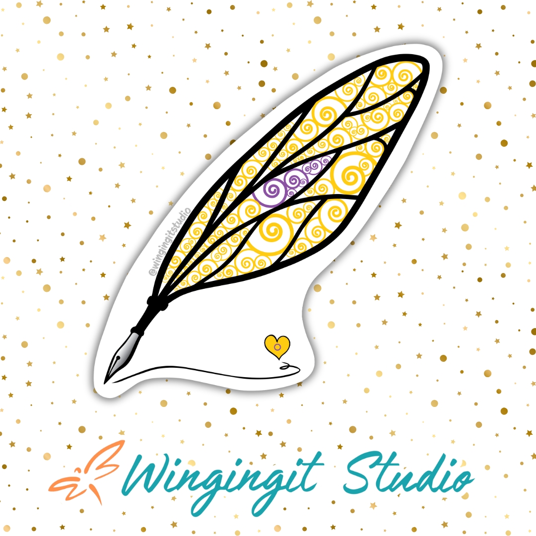 Intersex Sticker, LGBTQIA+ Sticker, Pride Sticker, Fantasy, Writing, Journaling & Book Lover picture