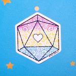 Pansexual Sticker, D20 Sticker, LGBTQIA+ Sticker, DND, Pride Sticker