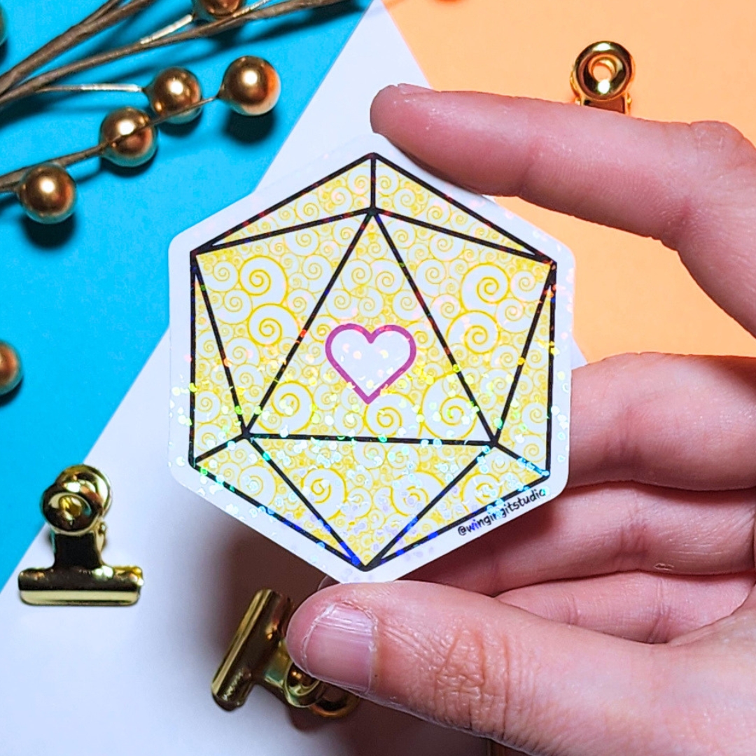 Intersex Sticker, D20 Sticker, LGBTQIA+ Sticker, DND, Pride Sticker picture