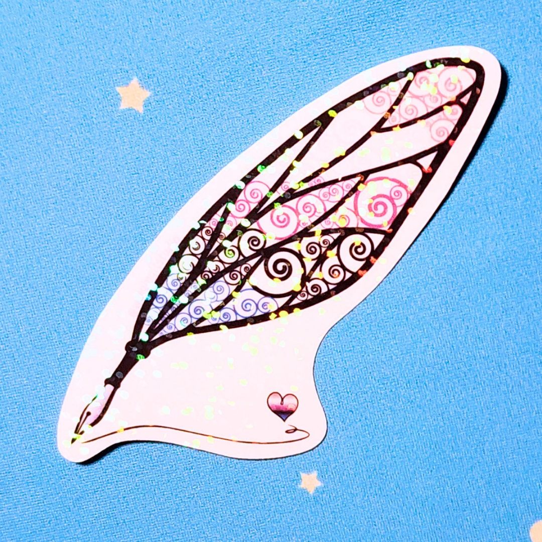 Genderfluid Sticker, LGBTQIA+ Sticker, Pride Sticker, Fantasy, Writing, Journaling & Book Lover picture
