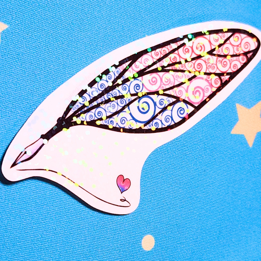 Bisexual Sticker, LGBTQIA+ Sticker, Pride Sticker, Fantasy, Writing, Journaling & Book Lover picture