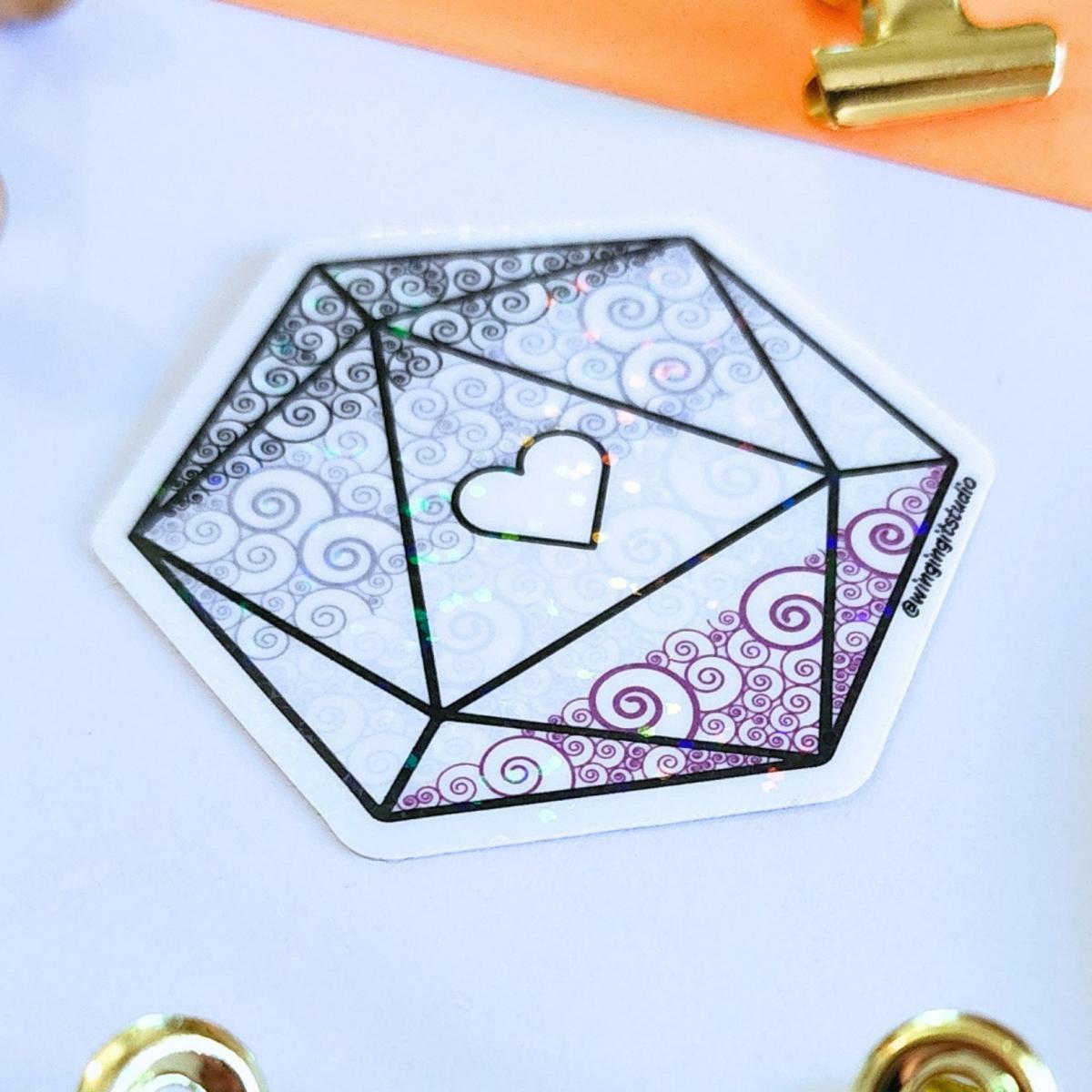 Asexual Sticker, Ace D20 Sticker, LGBTQIA+ Sticker, DND, Pride Sticker picture