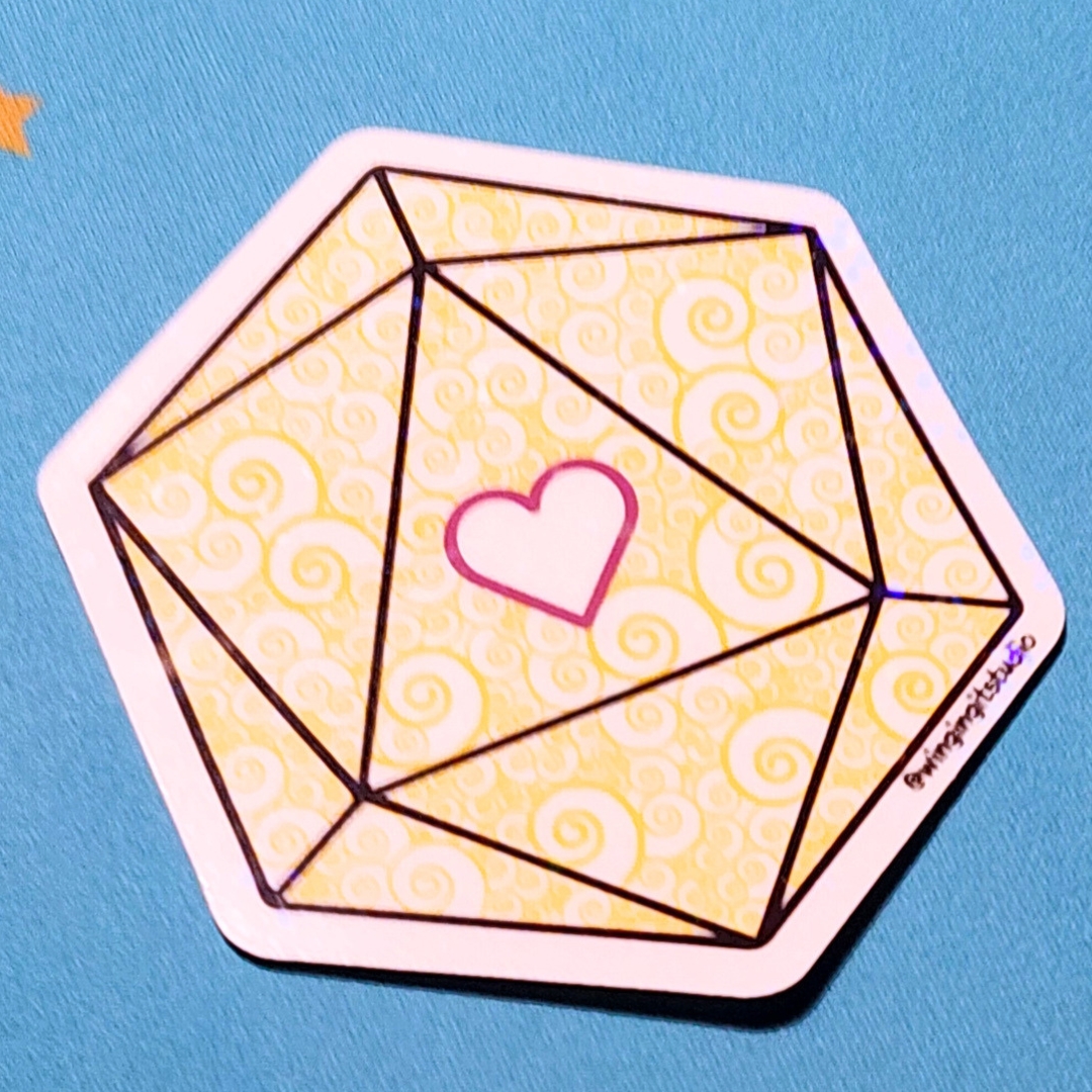 Intersex Sticker, D20 Sticker, LGBTQIA+ Sticker, DND, Pride Sticker picture