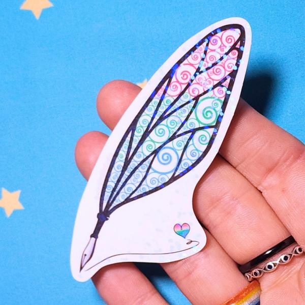 Polysexual Sticker, LGBTQIA+ Sticker, Pride Sticker, Fantasy, Writing, Journaling & Book Lover
