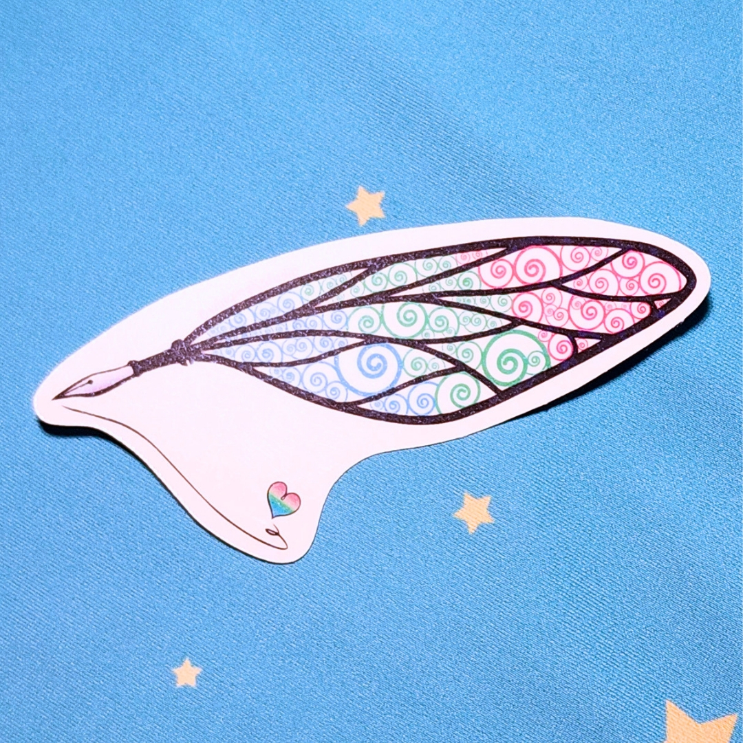 Polysexual Sticker, LGBTQIA+ Sticker, Pride Sticker, Fantasy, Writing, Journaling & Book Lover picture