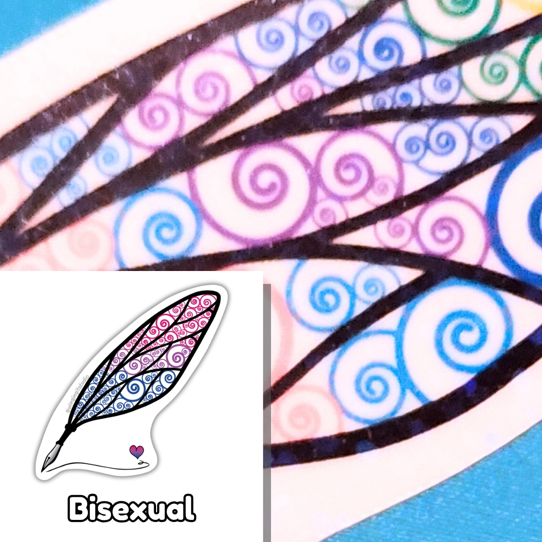 Bisexual Sticker, LGBTQIA+ Sticker, Pride Sticker, Fantasy, Writing, Journaling & Book Lover picture