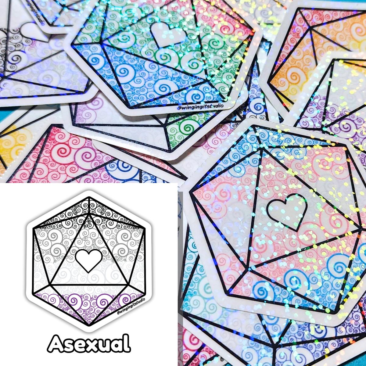 Asexual Sticker, Ace D20 Sticker, LGBTQIA+ Sticker, DND, Pride Sticker picture