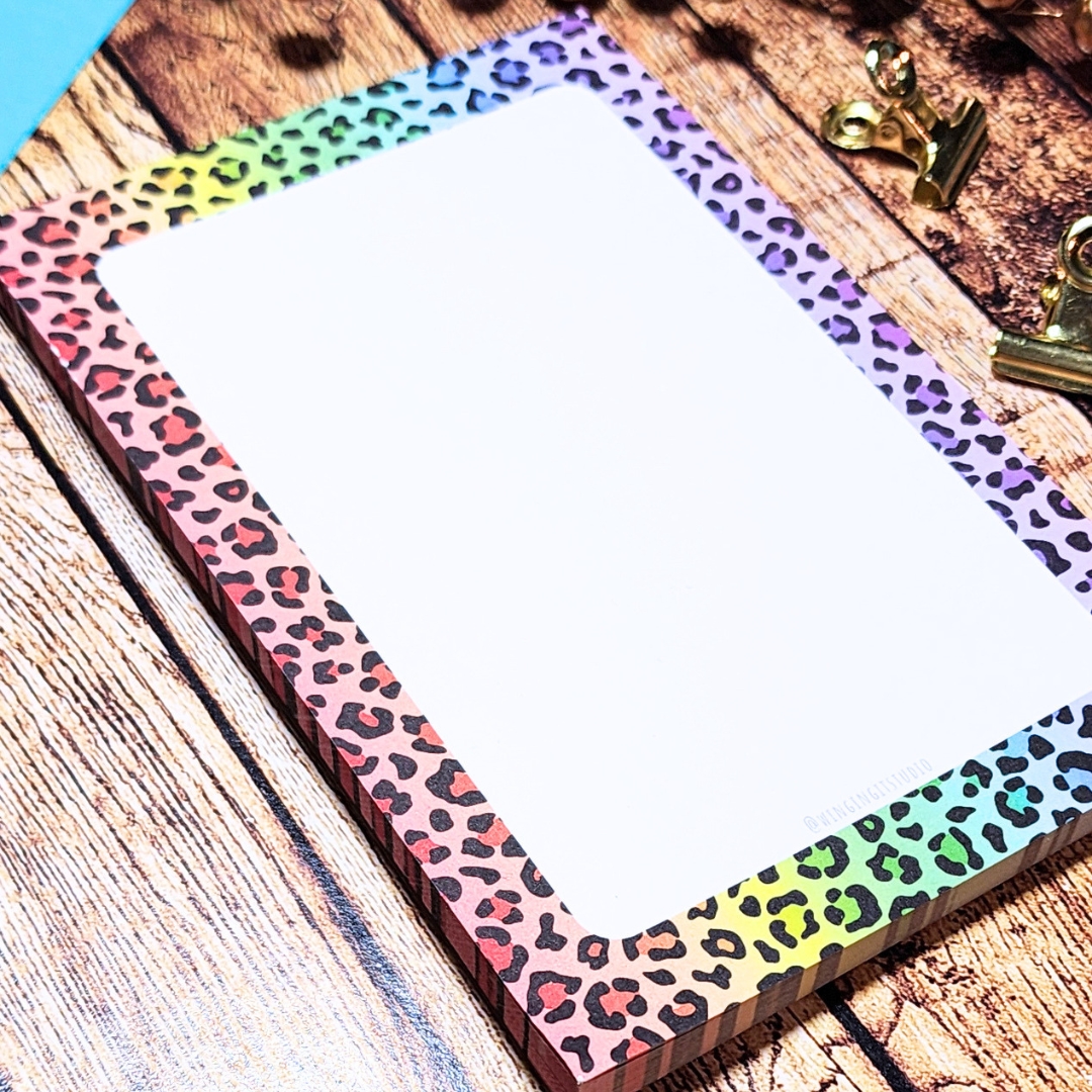 Rainbow Leopard Notepad picture