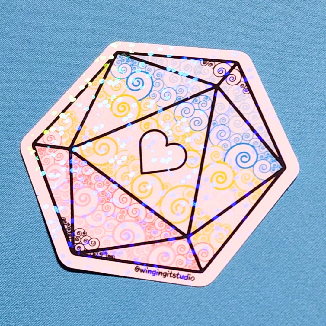 Queer Sticker, D20 Sticker, LGBTQIA+ Sticker, DND, Pride Sticker picture