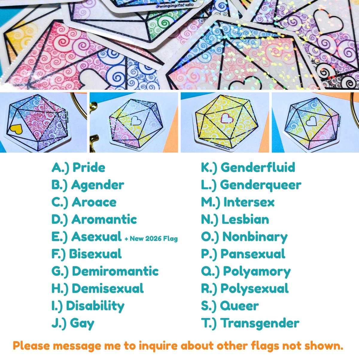 Intersex Sticker, D20 Sticker, LGBTQIA+ Sticker, DND, Pride Sticker picture