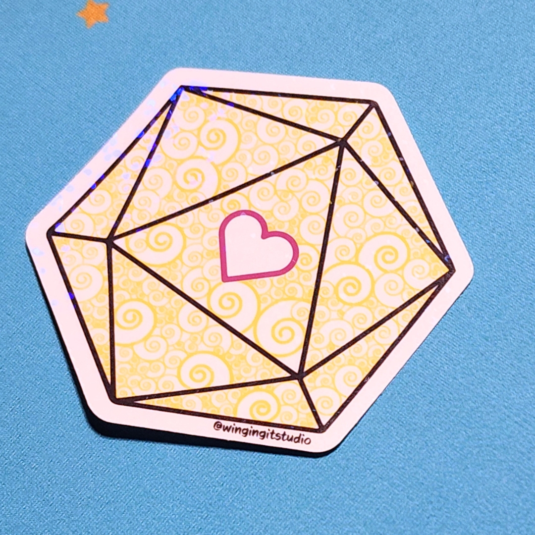 Intersex Sticker, D20 Sticker, LGBTQIA+ Sticker, DND, Pride Sticker picture