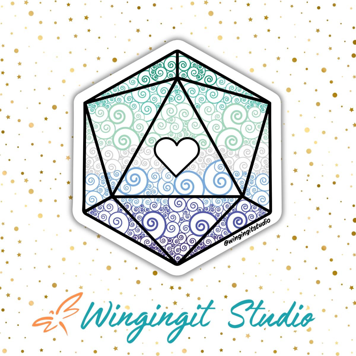 MLM (Gay) Sticker, D20 Sticker, LGBTQIA+ Sticker, DND, Pride Sticker picture