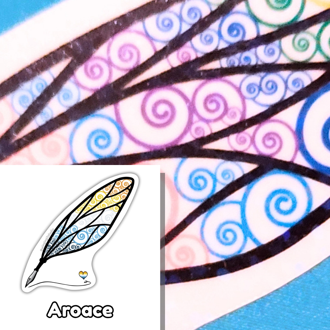 Aroace Sticker, LGBTQIA+ Sticker, Pride Sticker, Fantasy, Writing, Journaling & Book Lover picture