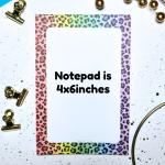 Rainbow Leopard Notepad