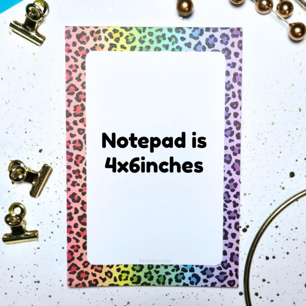 Rainbow Leopard Notepad