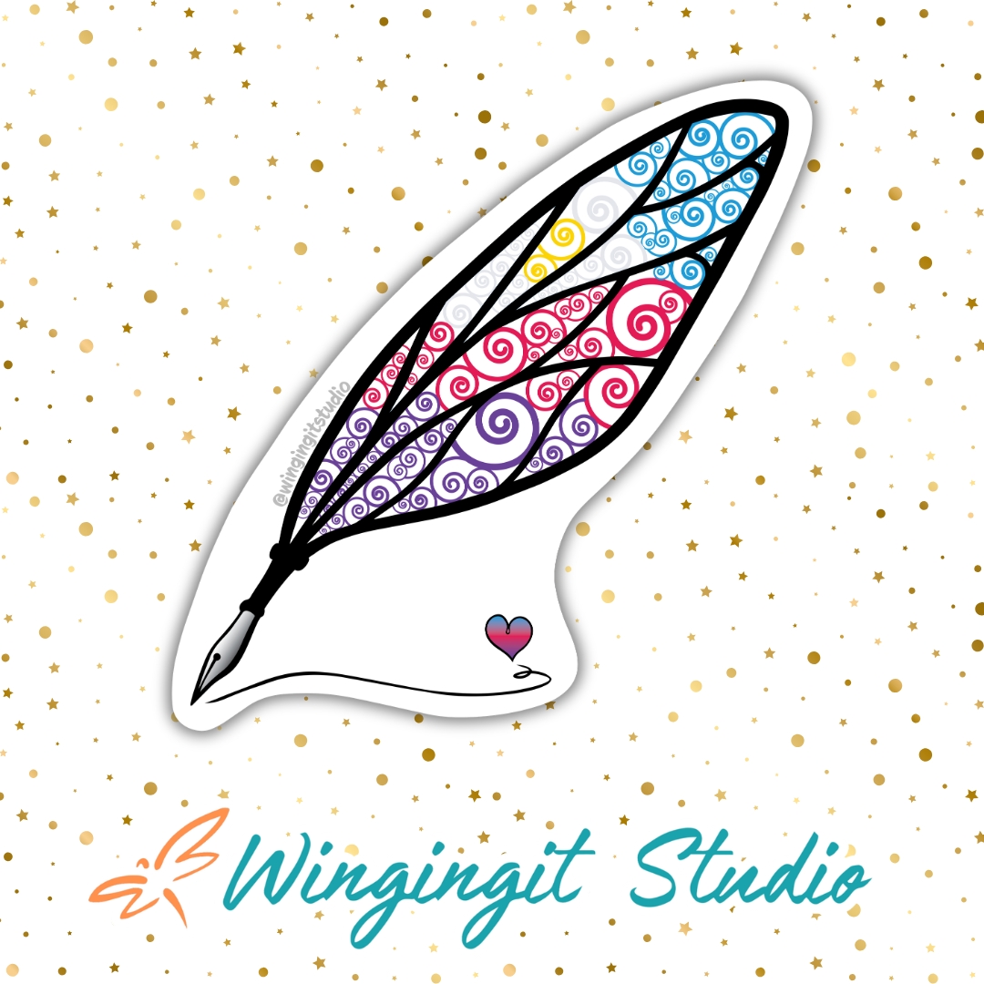 Polyamory Sticker, LGBTQIA+ Sticker, Pride Sticker, Fantasy, Writing, Journaling & Book Lover picture