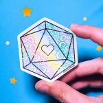 Disability Sticker, D20 Sticker, LGBTQIA+ Sticker, DND, Pride Sticker