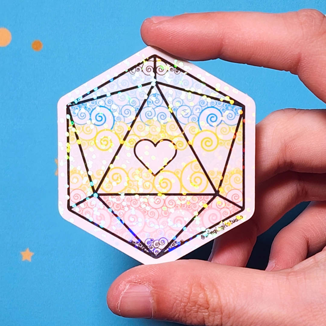Queer Sticker, D20 Sticker, LGBTQIA+ Sticker, DND, Pride Sticker picture