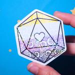 Nonbinary Sticker, D20 Sticker, LGBTQIA+ Sticker, DND, Pride Sticker