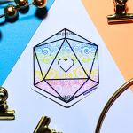 Queer Sticker, D20 Sticker, LGBTQIA+ Sticker, DND, Pride Sticker
