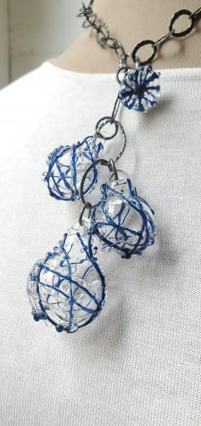 Blue lines cascade Necklace picture