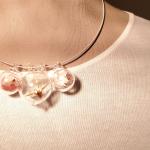 Paper Crane glass bubble necklace trio