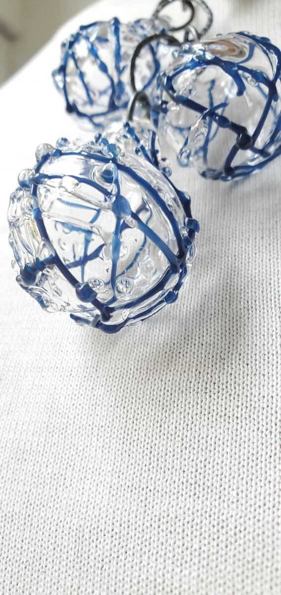 Blue lines cascade Necklace picture