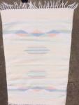 Cotton Rug, Native American Design, in Pastels. Handwoven