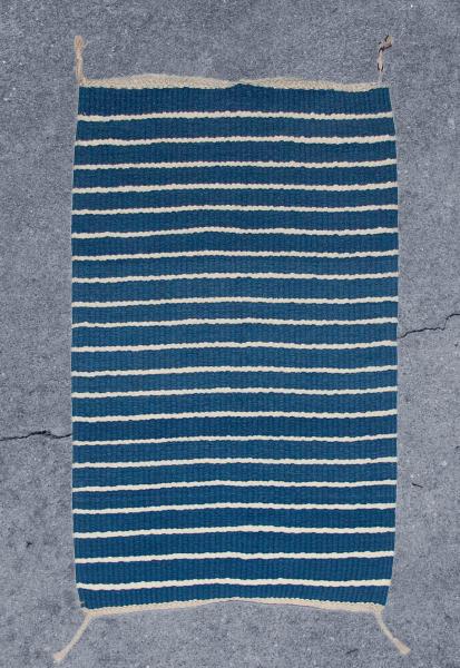 Handwoven Indigo Striped Rug