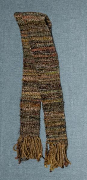 Men's Or Women's Unisex Scarf, Merino Wool & Silk, Handwoven. Greens, Blues, Golds. All the Colors of Fall picture