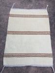Handwoven Wedding/Marriage Rug, Brown and Off White
