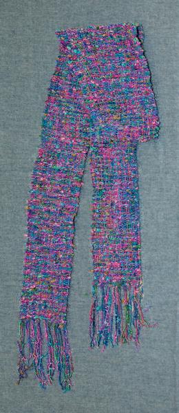Women's Scarf, Shades of Blue and Pink Handwoven picture